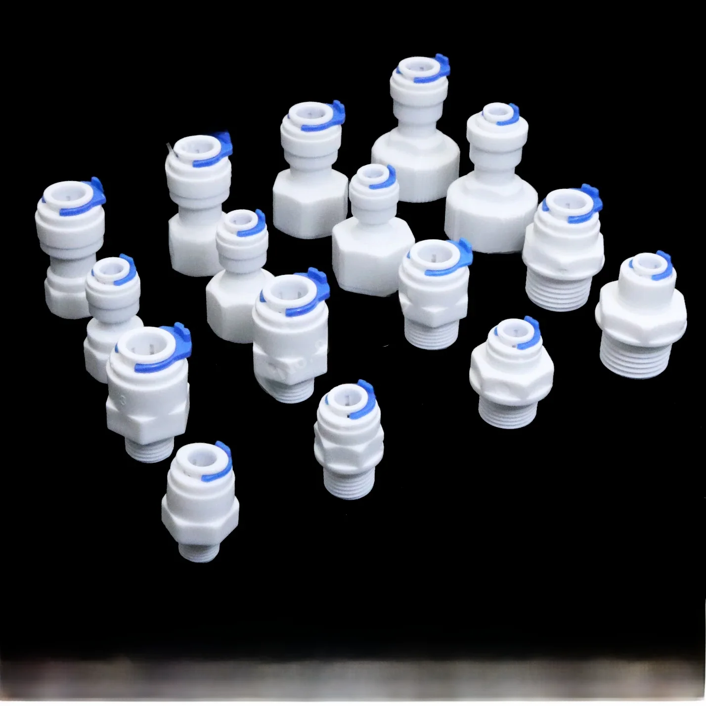 Raccord de tuyau droit d'eau RO, tuyau de 1/4 "3/8" OD 1/8 "1/4" 3/8 "1/2" 3/4 "BSP, filetage mâle femelle, système de connecteur rapide en plastique