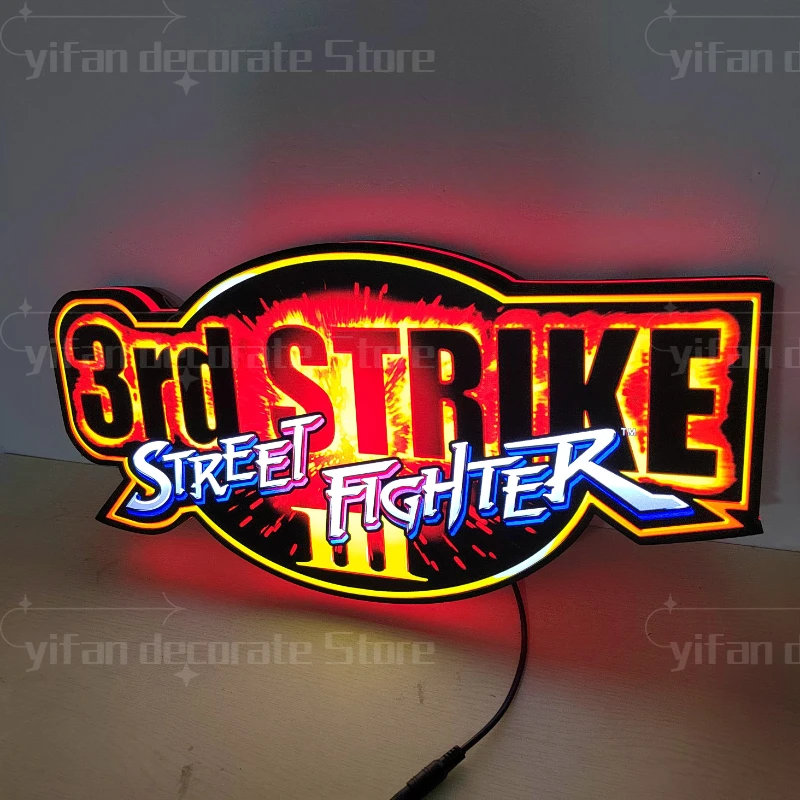 Street Game Logo Lightbox Light Sign Custom Wall Decor for Business Shop Hanging 12 Inch Kids Nightlight 3D Print Gift