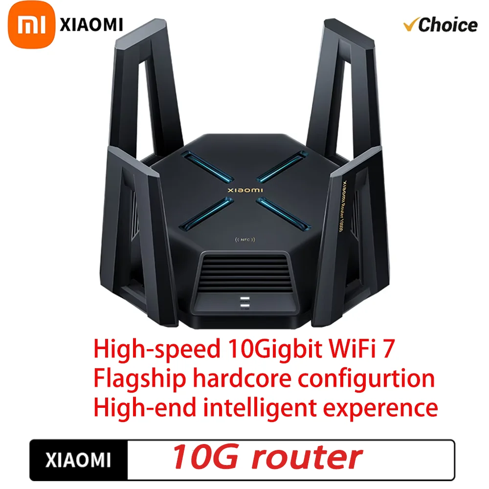 

NEW Original XIAOMI 10 Gigabit Router Dual 10G Network Port WIFI Tri-band 2GB RAM Repeater Wireless Mesh IPTV USB 3.0 CN