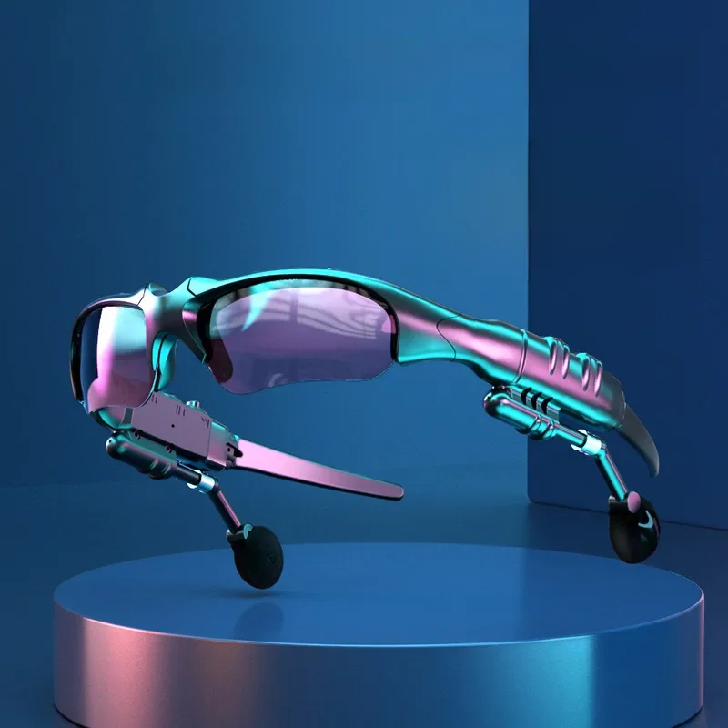 AliExpress VIKEFON 5.0 Stereo Earphones Wireless Headset with Mic Smart Glasses Sunglasses for Driving Cycling Sports Noise Reduction Headphones