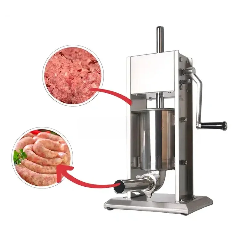 15L Household Stainless Steel Manual Sausage Filler Vertical Electric Pork Beef Ham Machine