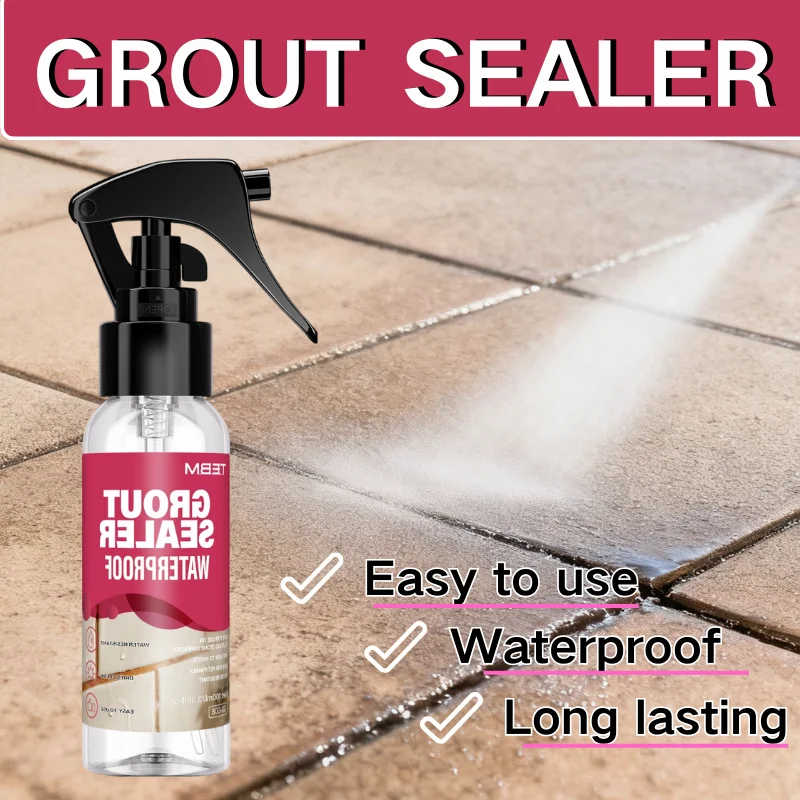 Clear Waterproof Grout Sealer Spray Anti-Mold Anti-Stain Leak Repair Glue for Bathroom Kitchen Floor Wall Tile Joint