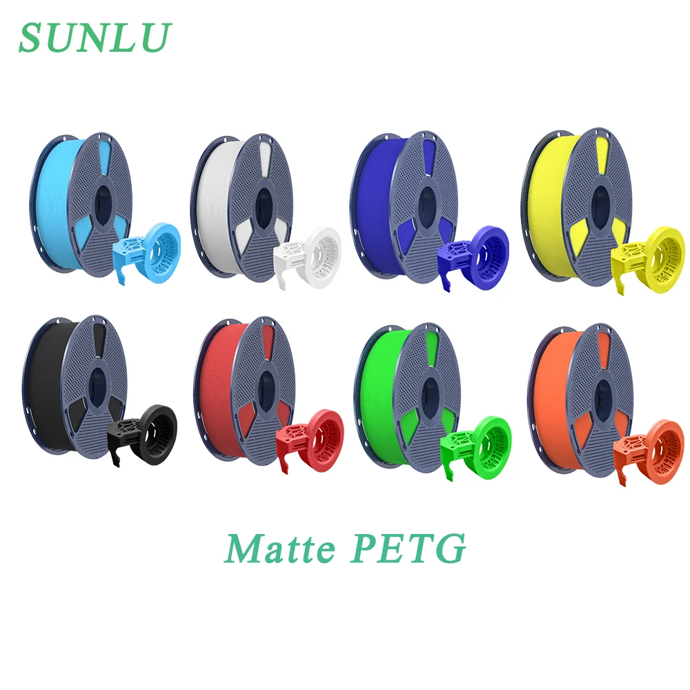 Filamento PETG Fosco SUNLU para Impressora 3D, Diâmetro de 1,75mm, 1KG/Rolo, Consumíveis para Impressão 3D, Impressão em Alta Velocidade