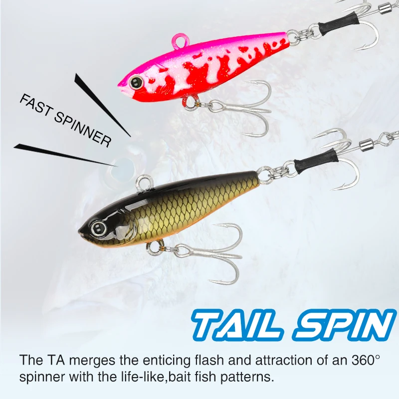 TSURINOYA Spinner Jig Fishing Lure TA 24g 43mm Metal VIB Ultra Long Casting Jigging Lure Sea Fishing Hard Baits With Bladed