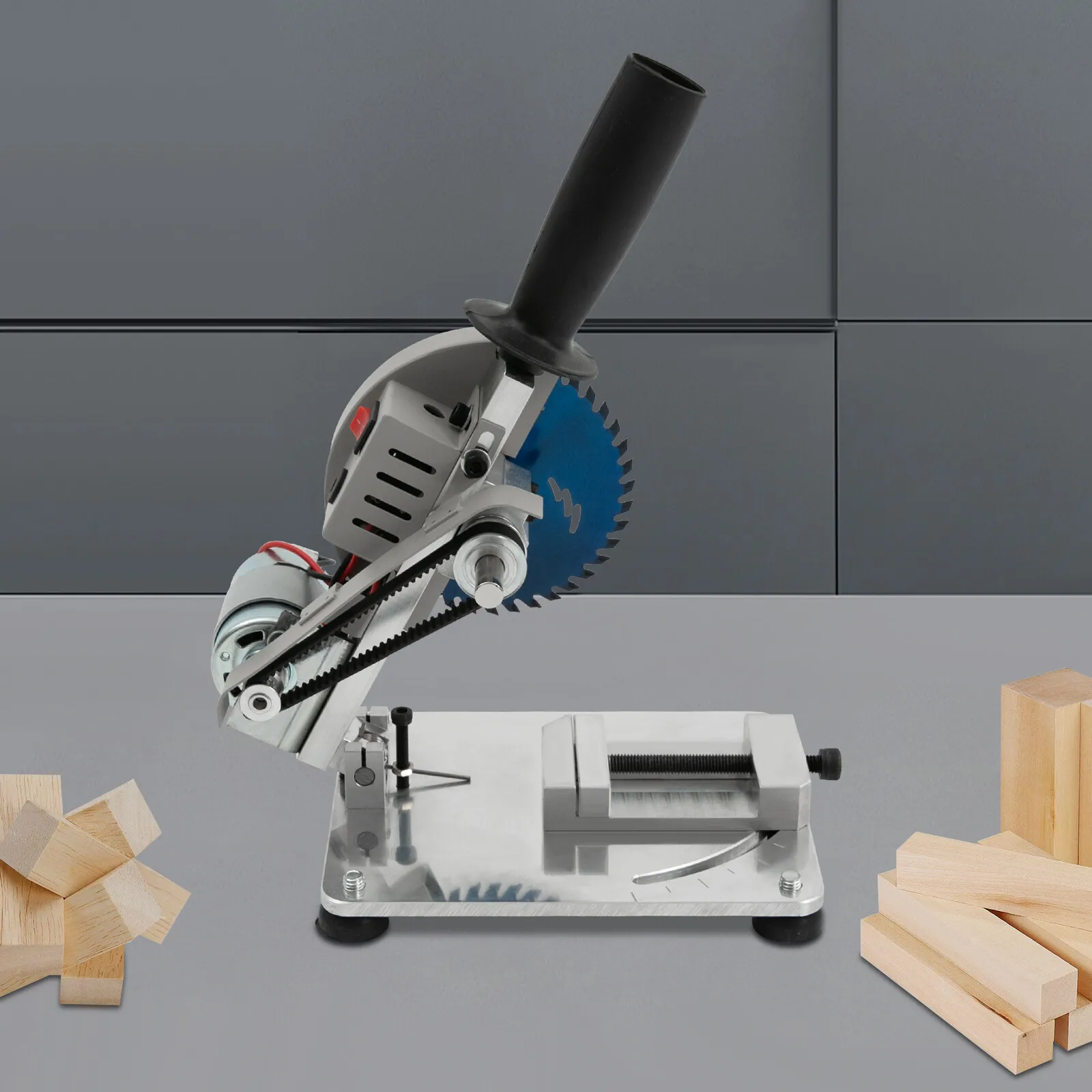 

Multi-functional Horizontal Circular Saw Small Tabletop Micro Desktop Woodworking Stone Steel Plastic 45-degree Electric Motor