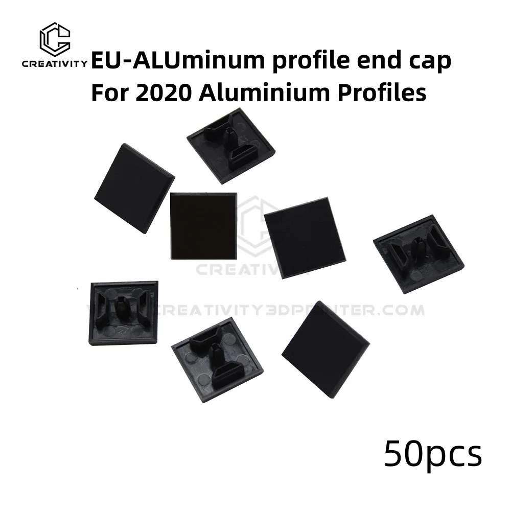 

50pcs 2020 Black Plastic End Caps Covers For 2020 Aluminium Profiles EU Aluminum Profile 3D Printer Accessories