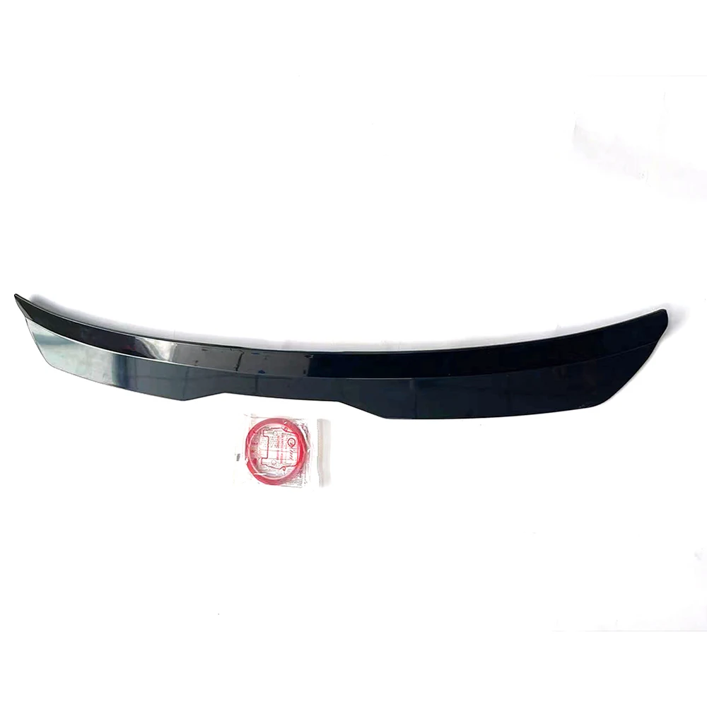 HiMISS Auto-Heckflügel-Zierleiste zum Aufkleben, Kofferraum-Spoiler mit Klebeband, Modifizierte Teile (Einseitig über 60cm), Glänzend Schwarz
