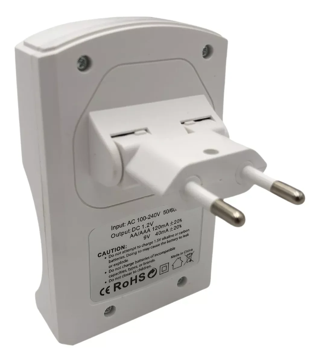 Kit Carregador + 4 Pilhas Aa 4800 mah Recarregável