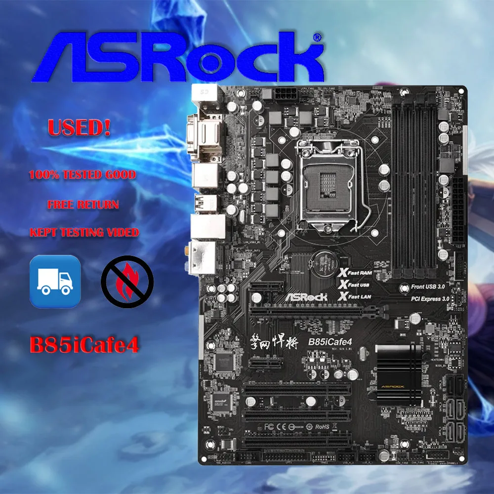 

ASRock B85iCafe4 Motherboard B85 LGA 1150 For Core i7 i5 i3 SATA3 USB3.0 Original Used Mainboard