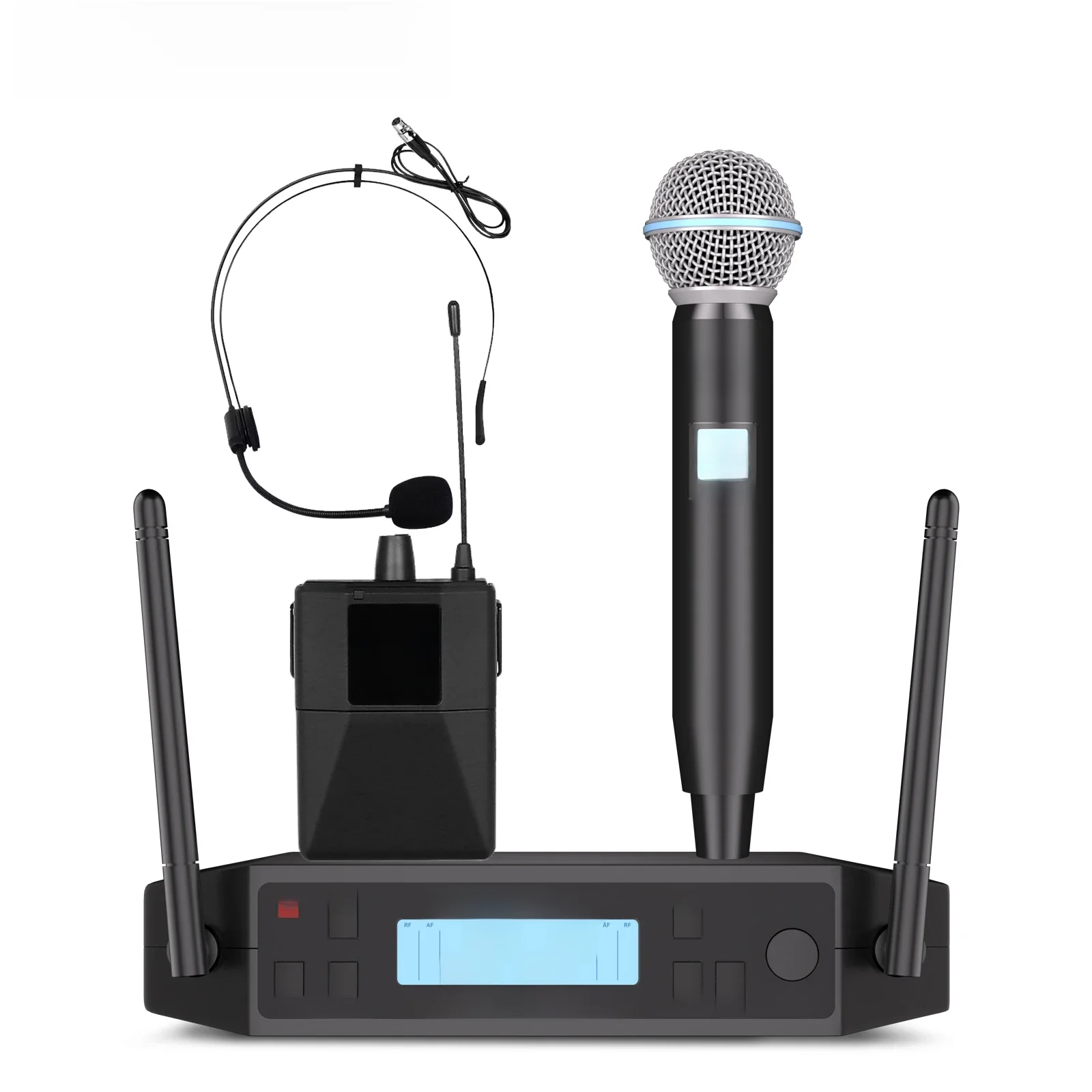 Microphone Lavalier sans fil G-MARK GLXD4 UHF, casque professionnel à Clip, fréquence réglable 50M pour spectacle de fête 3