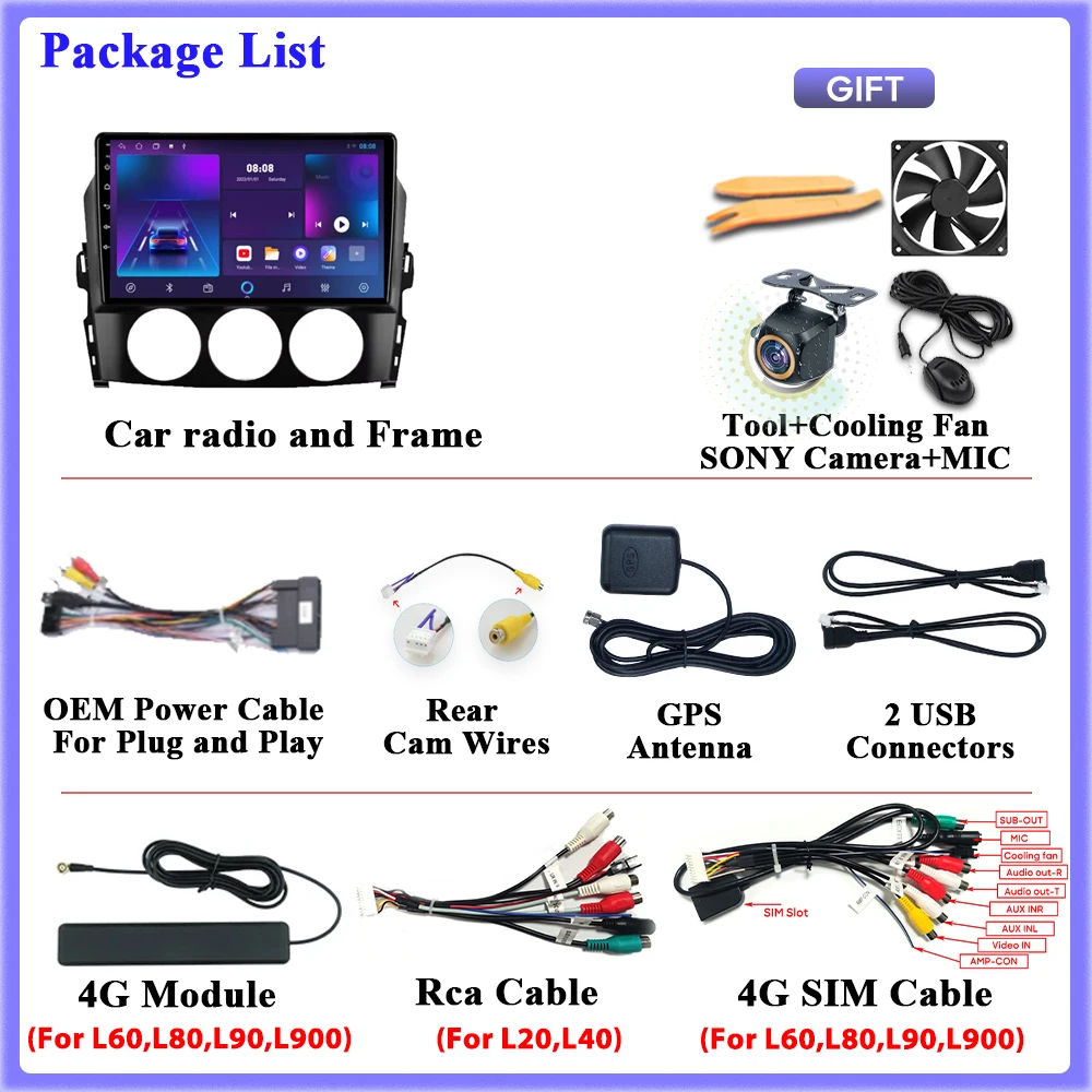 راديو السيارة لمازدا MX-5 MX5 MX 5 NC 2005-2015 Carplay أندرويد السيارات DSP فيديو GPS واي فاي ستيريو BT السيارات الوسائط المتعددة No 2din #6