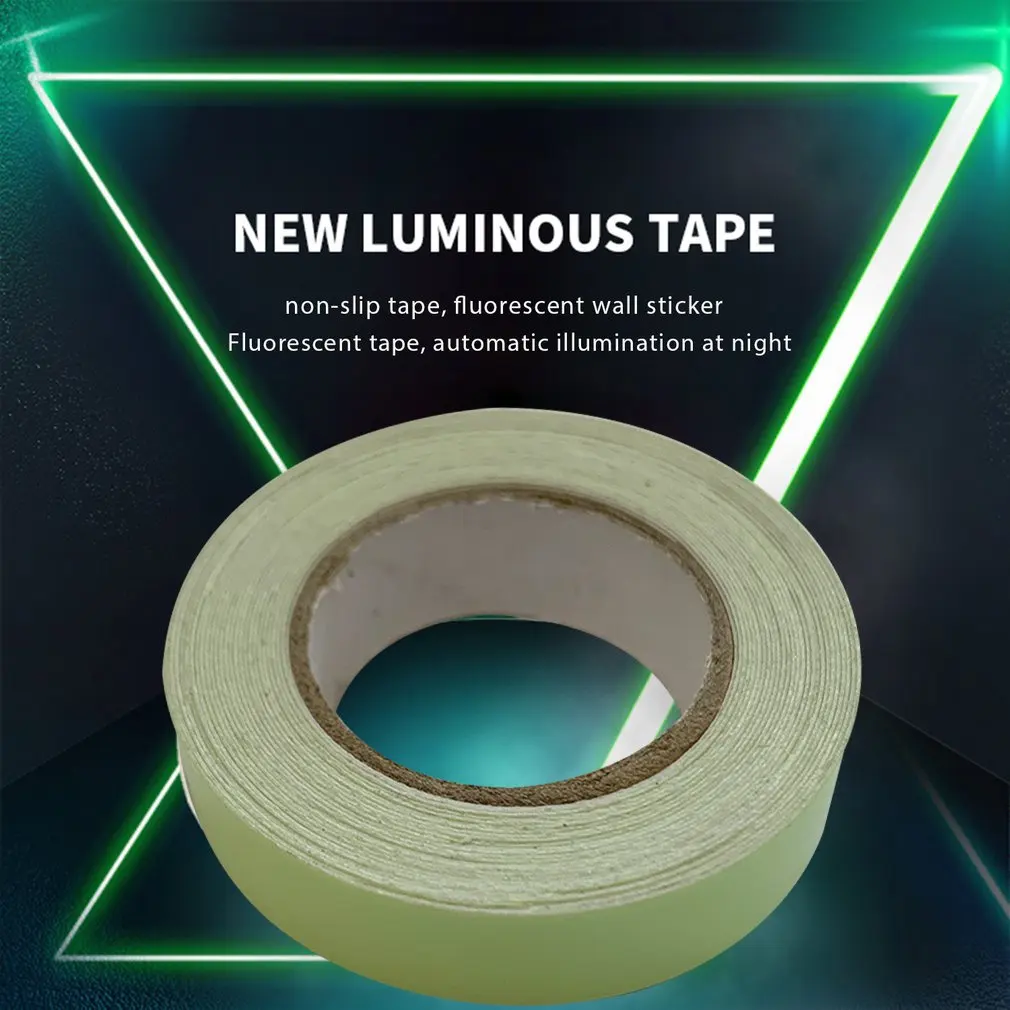 Luminous Tape 1.5cm*1m 12MM Self-Adhesive Tape Night Vision Glow In Dark Safety Warning Security Stage Home Decoration Tapes