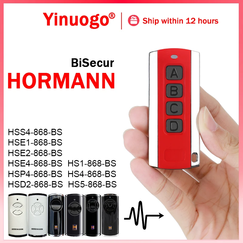 HORMANN HS5 868 BS Garage Door Remote Control Hormann HSE2 HSS4 HSP4 HS1 HS4 HSE4 868 BS 868mhz Hormann Bisecur Remote Control