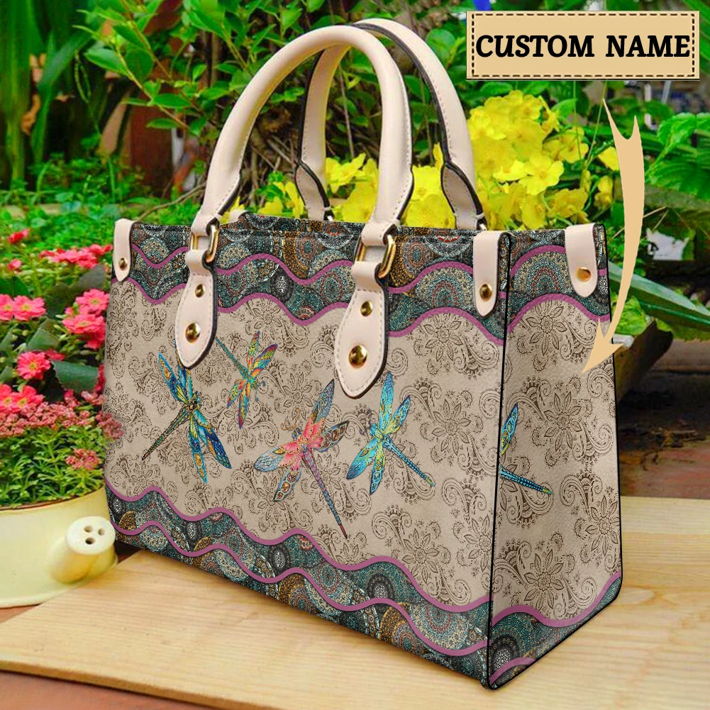 Imagem -04 - Luxo Dragonfly Lovers Hand Bags para Mulheres Bolsas Elegantes Designer Personalizado Bolsas Femininas Nova Moda