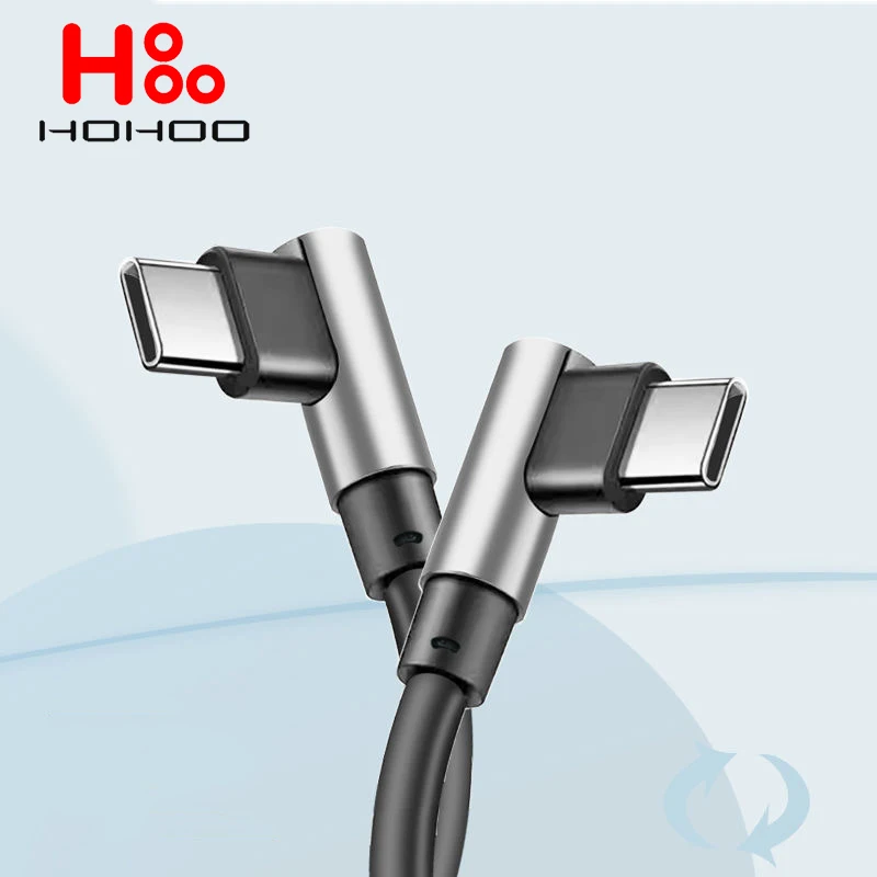 60W Type C To USB C Cable 90 Degree Angle Fast Charging Type-C Date Wire For iPhone 15 Pro max iPadPro Xiaomi Huawei USB C Cable