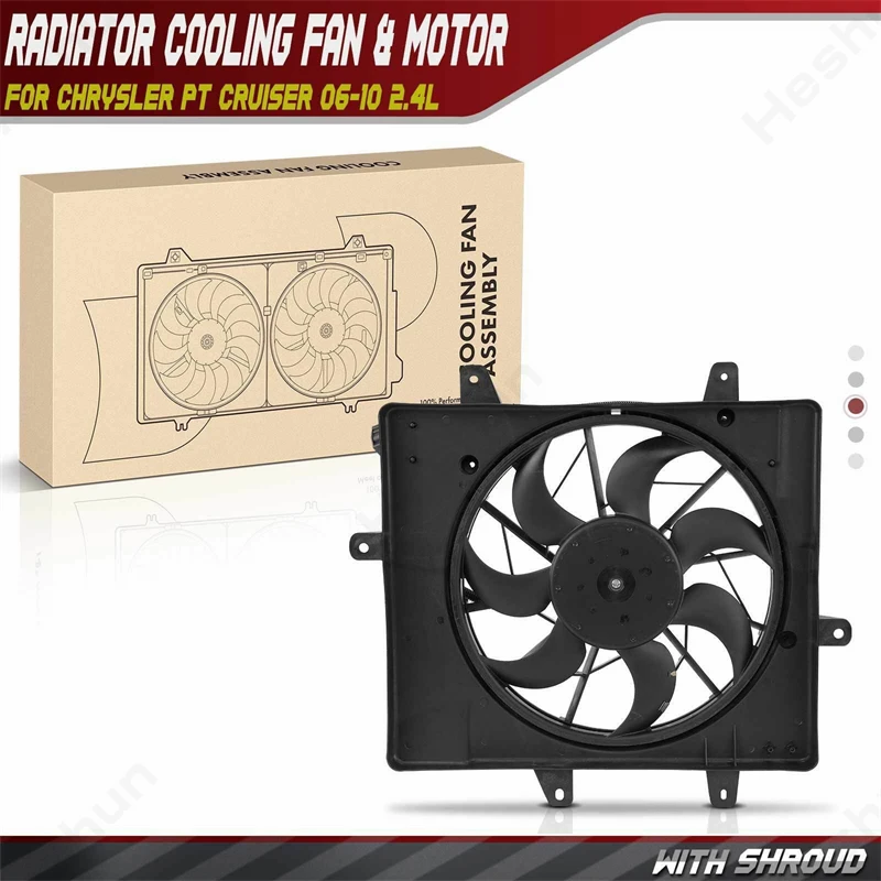 

NEW Radiator Engine Cooling Fan Assembly For Chrysler PT Cruiser 2001-2005 2006-2010 L4 2.4L 5127726AA CH3115144 5179470AA