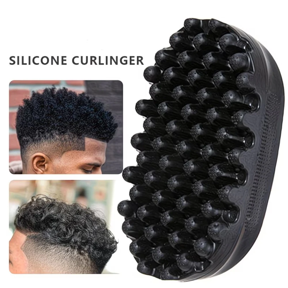 Silikon Magic Twist Haarbürste - Mini Tragbare Leicht zu Reinigende Lockenfrisierbürste, Afro-Haarbürste – Detail 6