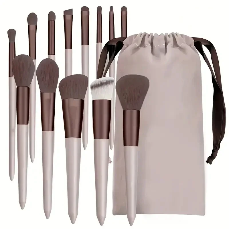 Ensemble de pinceaux de maquillage pour femme, fard à barrage, surligneur, correcteur, fard à joues, poudre, doux, moelleux, outil de beauté, nouveau, 13 pièces