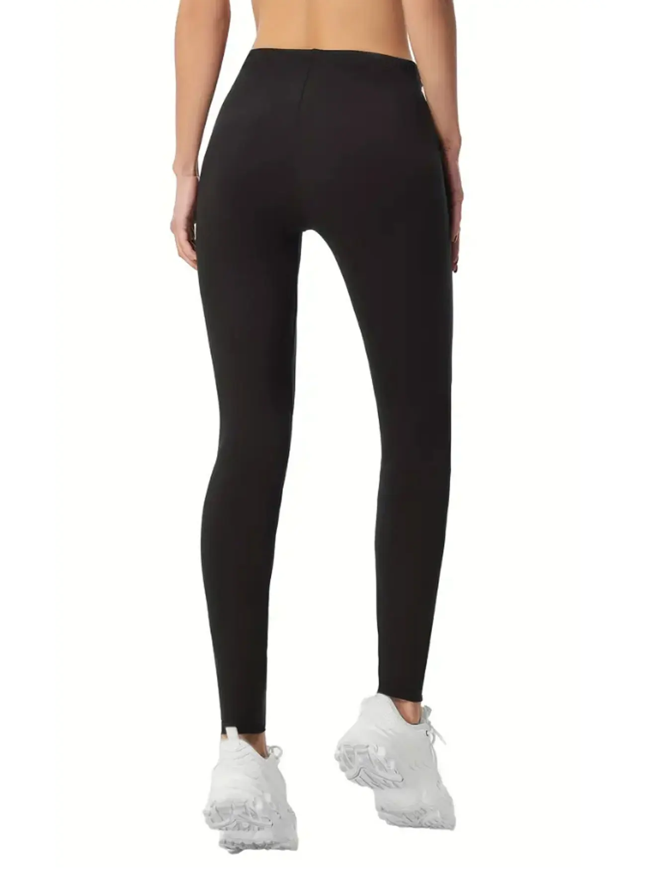 Women\'s slim-fitting leggings for basic daily wear close-fitting, comfortable and tight solid color and low luxury