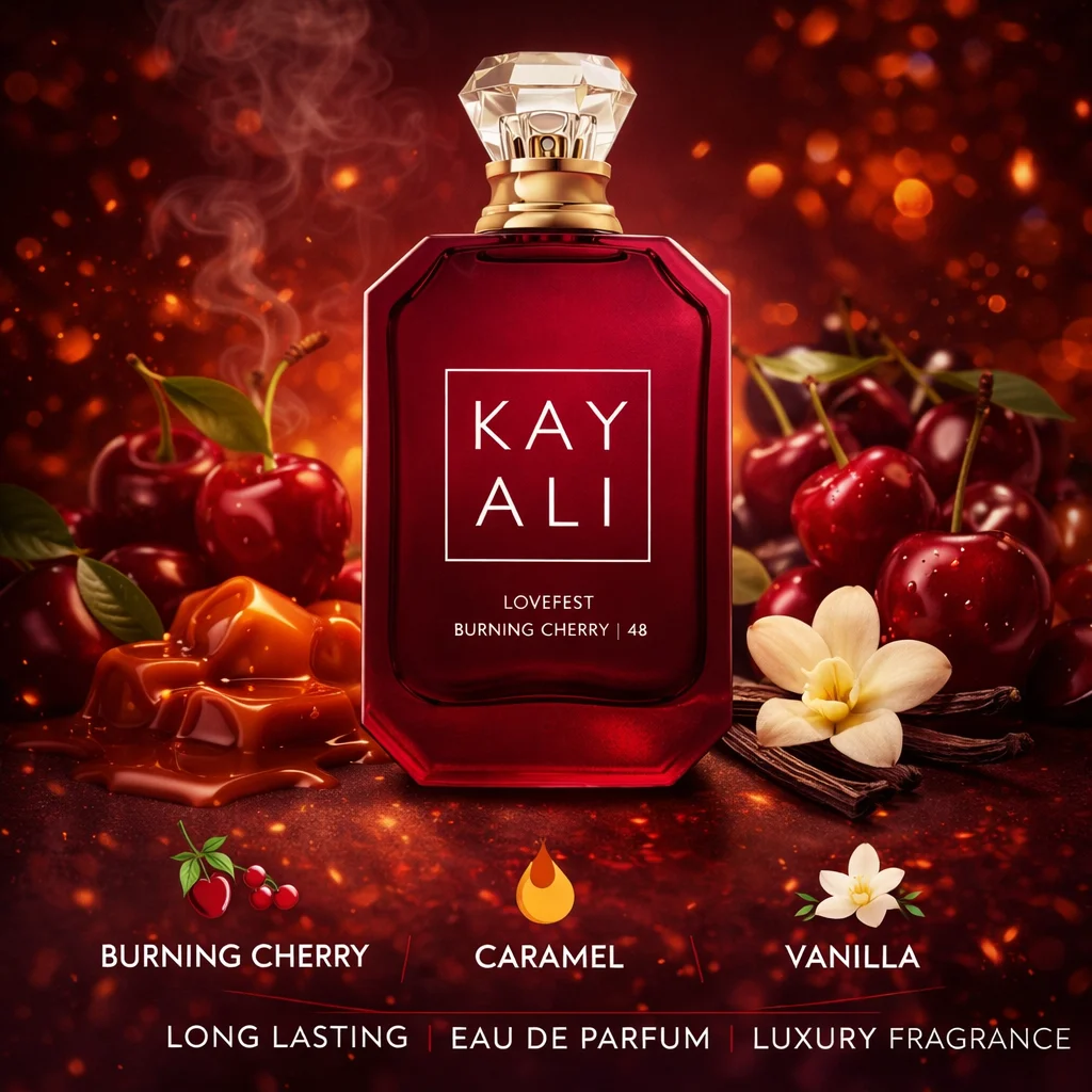 

KAYALI Lovefest Burning Cherry | 48 Eau De Parfum Intense 3.4 oz Fruity Floral Fragrance With Cherry & Rose, Luxury Scent