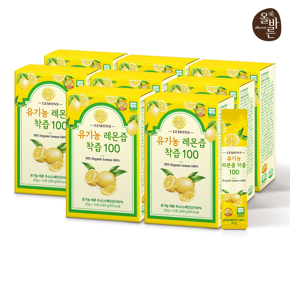 right allbarun Correct organic lemon juice 100 14-4 8 boxes total 112