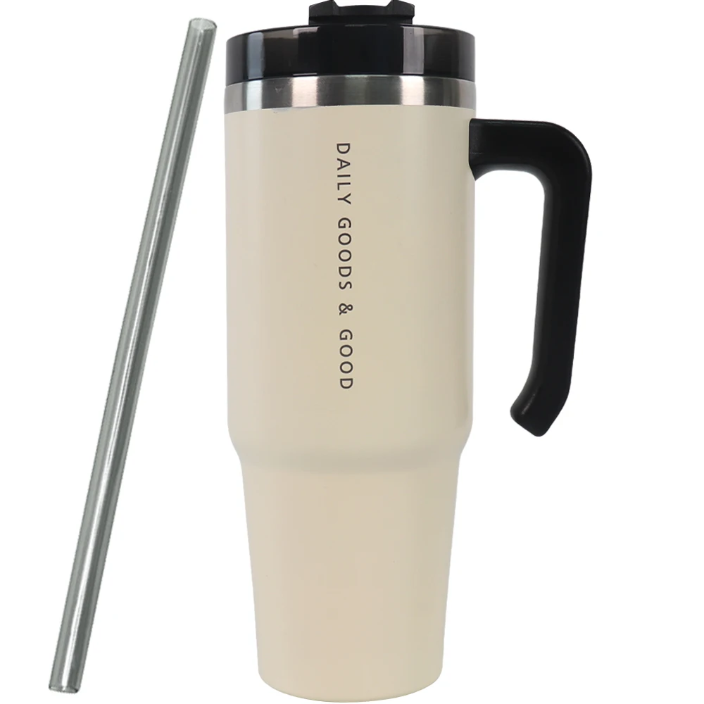 디지지 파스텔 스텐 진공 냉온 텀블러 900ml+전용 빨대 - 1