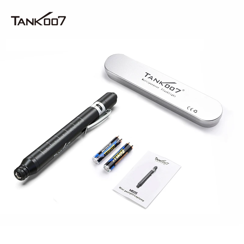 TANK007 Medical LED Pen Light Pocket Size Clip Flashlight Handheld Light for Nurse Medical Inspection Repair Engineer Doctor