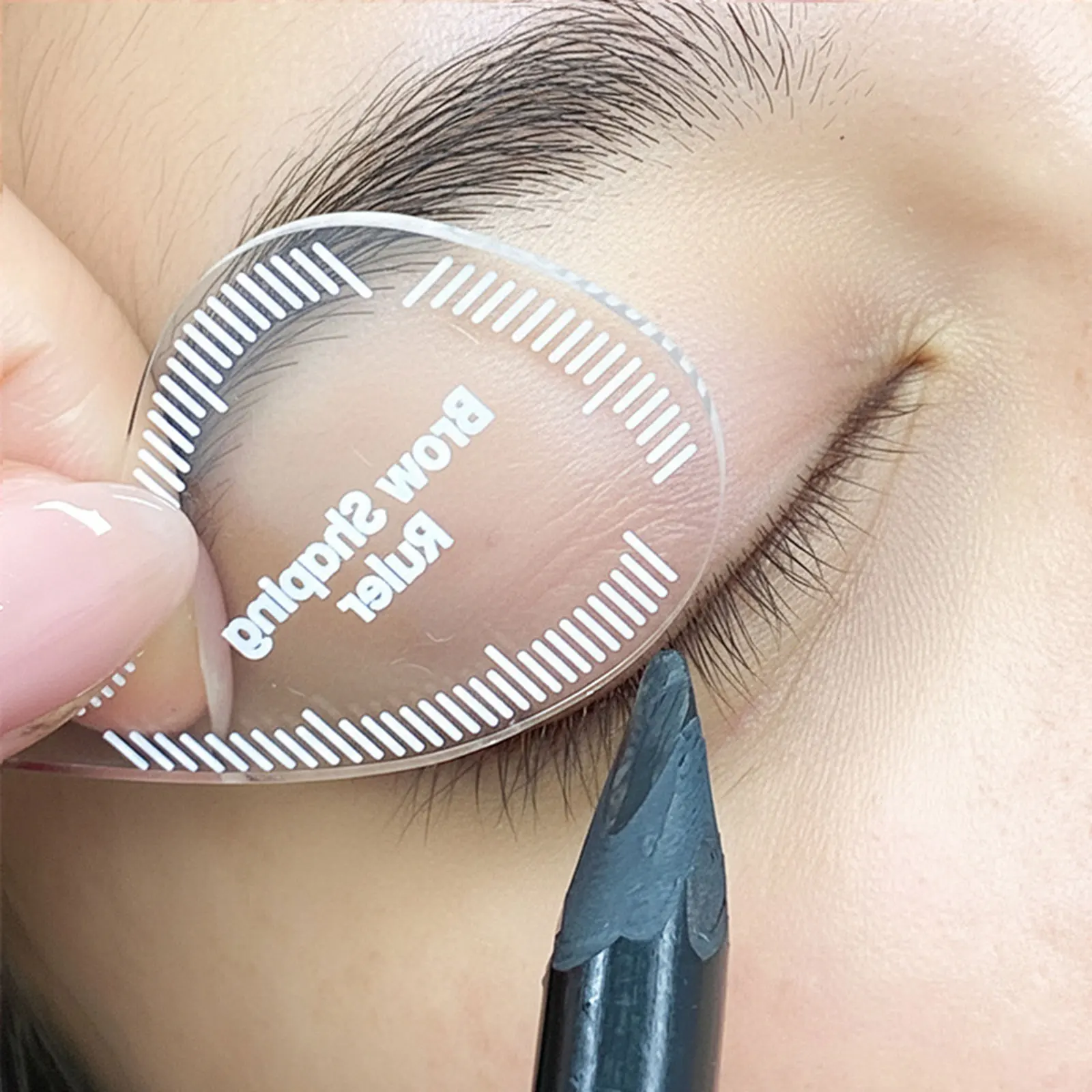 مسطرة الحواجب على شكل دمعة تساعد على هدايا للنساء إكسسوارات شفافة للمبتدئين أداة دليل الرسم السريع ملحقات متعددة الاستخدامات