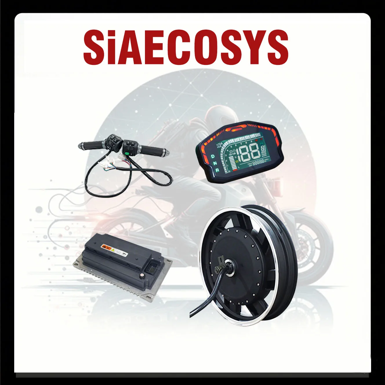 

QSMOTOR 17x3.5 Inch 8000W 72V Hub Motor EM200SP Controller Kit Complete Conversion for Heavy-Duty E-Motorcycle 115km/h Verified