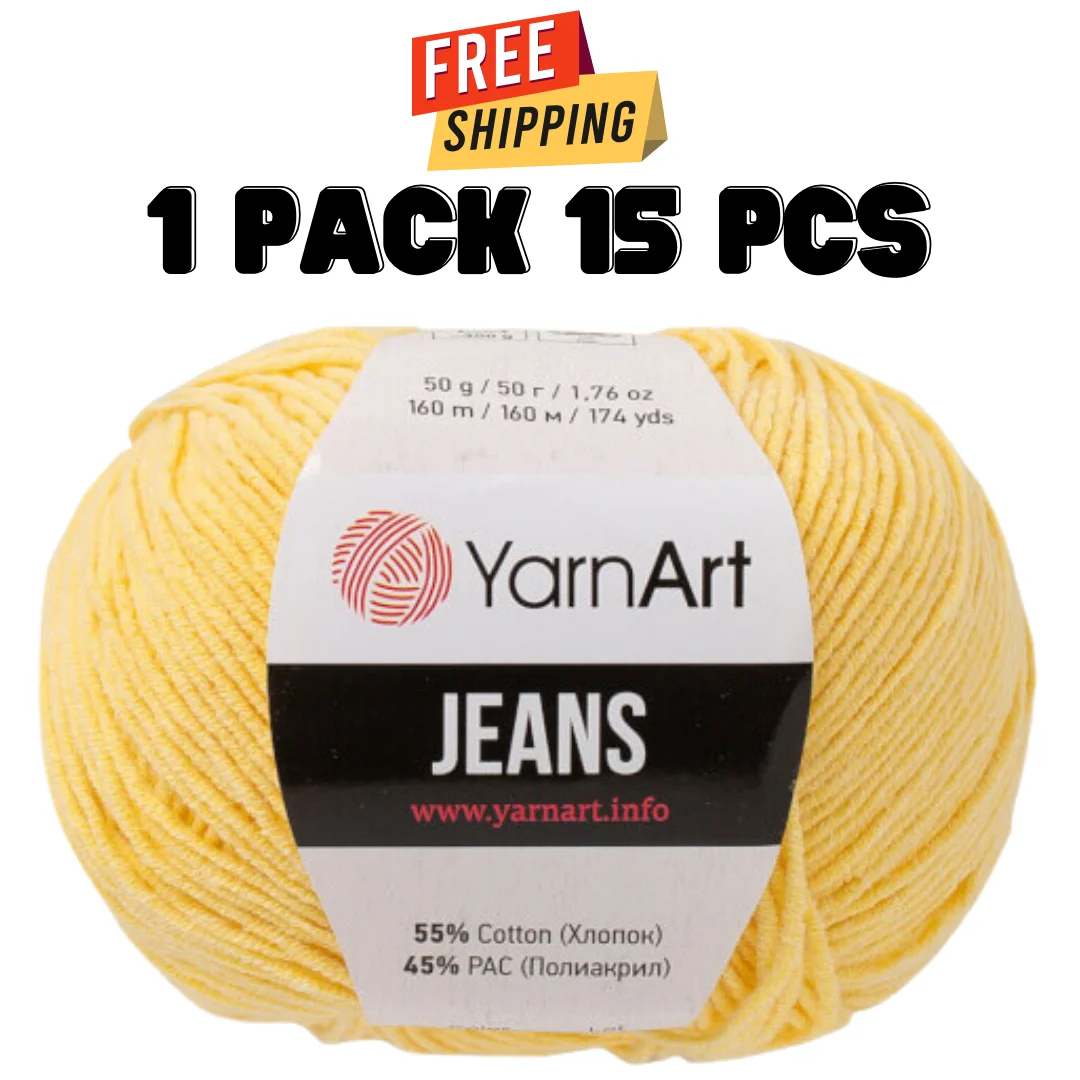 

YarnArt Jeans 15 Balls 160mt Amigurumi Yarn Hand Knitting Crochet String %55 Cotton-%45 PolyAcr Alize Home Textile Himalaya