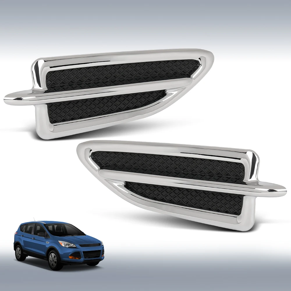 

2Pcs Fender Chrome Emblem Molding Driver & Passenger Side Left Right Fit for 2013-2015 Ford Escape