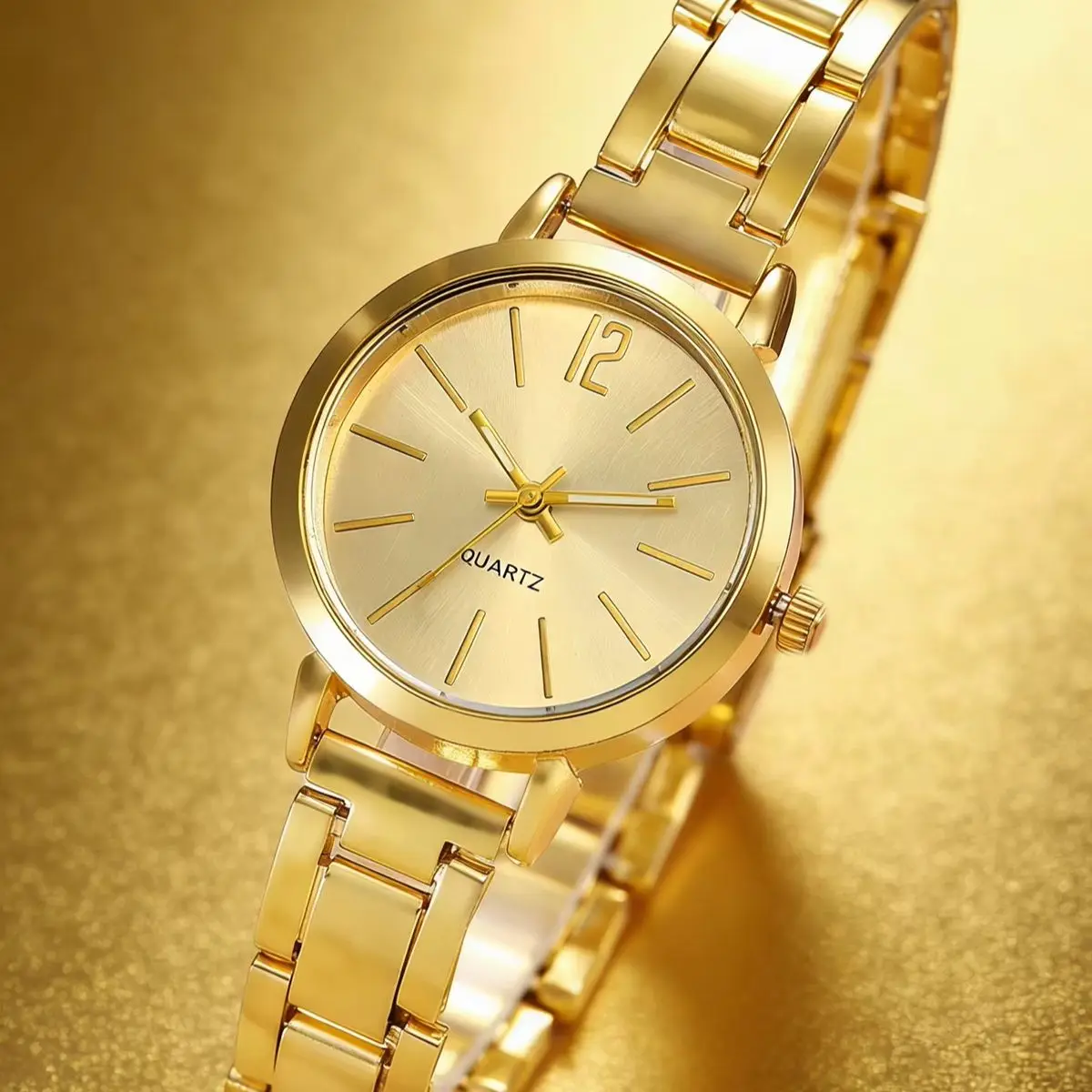 6-Piece Set, Women's Compact Quartz Watch with Water Drop Bracelet, Necklace, Earrings, and Ring Set, Exquisite and Fashionable, Charming, Perfect Accessory for Banquets and Parties. - view 4