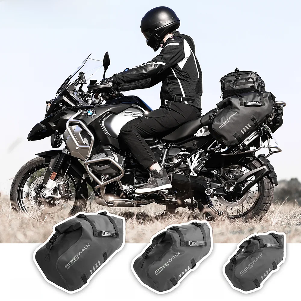 AliExpress Rhinowalk Motorcycle Bag Waterproof 18L/28L/48L Large Left&Right Double Side 2PCS Motor Pannier Bag 1PC 19-80L Back Seat Trunk