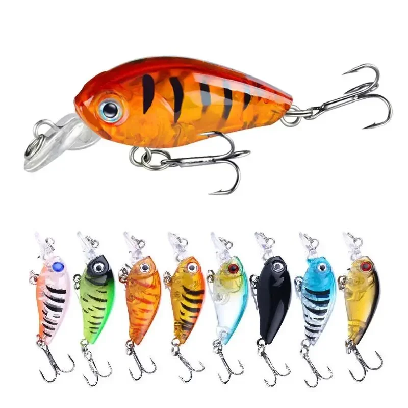 Appât de pêche Crankbait 8 pièces 4g 4.5 cm appâts durs artificiels ensemble de leurres à manivelle coulant vairon Jerkbait Wobbler matériel de pêche Pesca