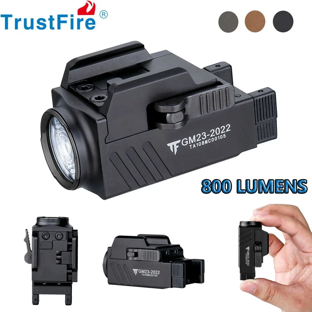 Hunting Light Trustfire GM23 800 Lumen Mini LED Light Compact USB Rechargeable Quick Release Torch Flashlight