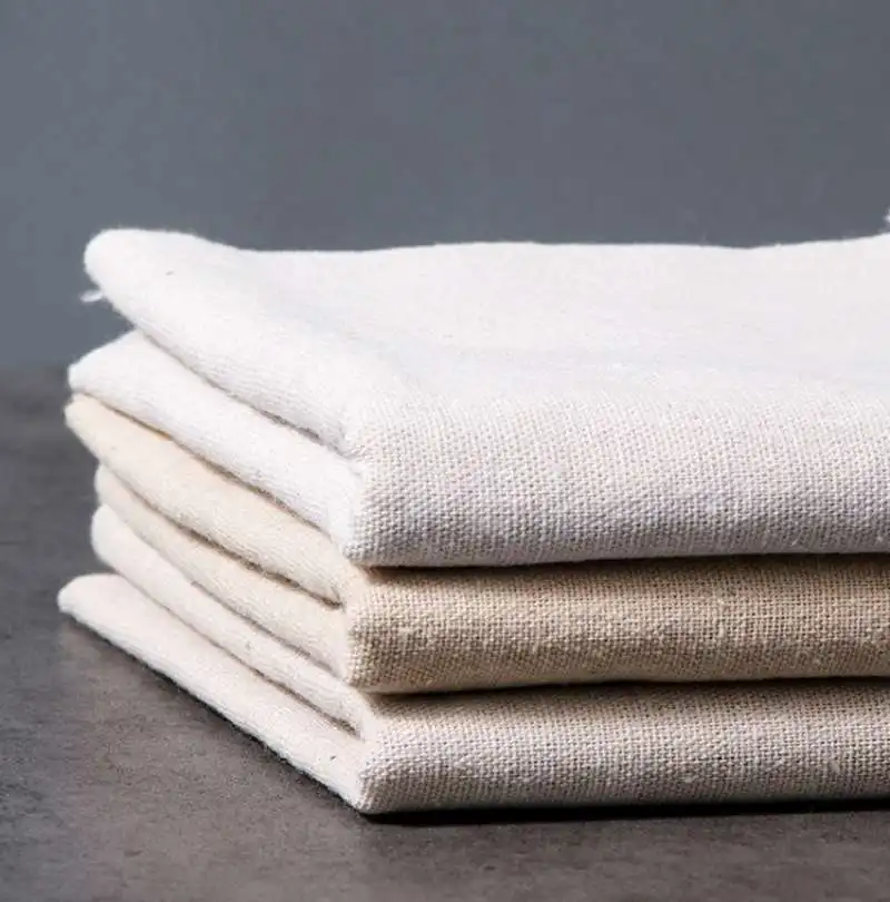 1x1.6M Raw Cloth Hemp Cotton Linen Fabric Burlap Texture for Sewing Patchwork Painting Quilting Table Runner Party Decoration