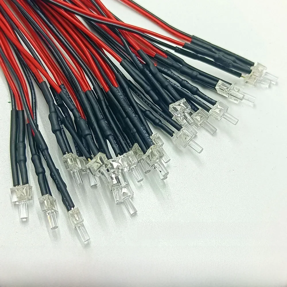 20 Stück 3V-12V 1,8mm 2mm LED Rot/Grün/Blau/Gelb/UV/Orange/Rosa/Warmweiß/Eisblau/RGB Vorverdrahtete Leuchtdioden