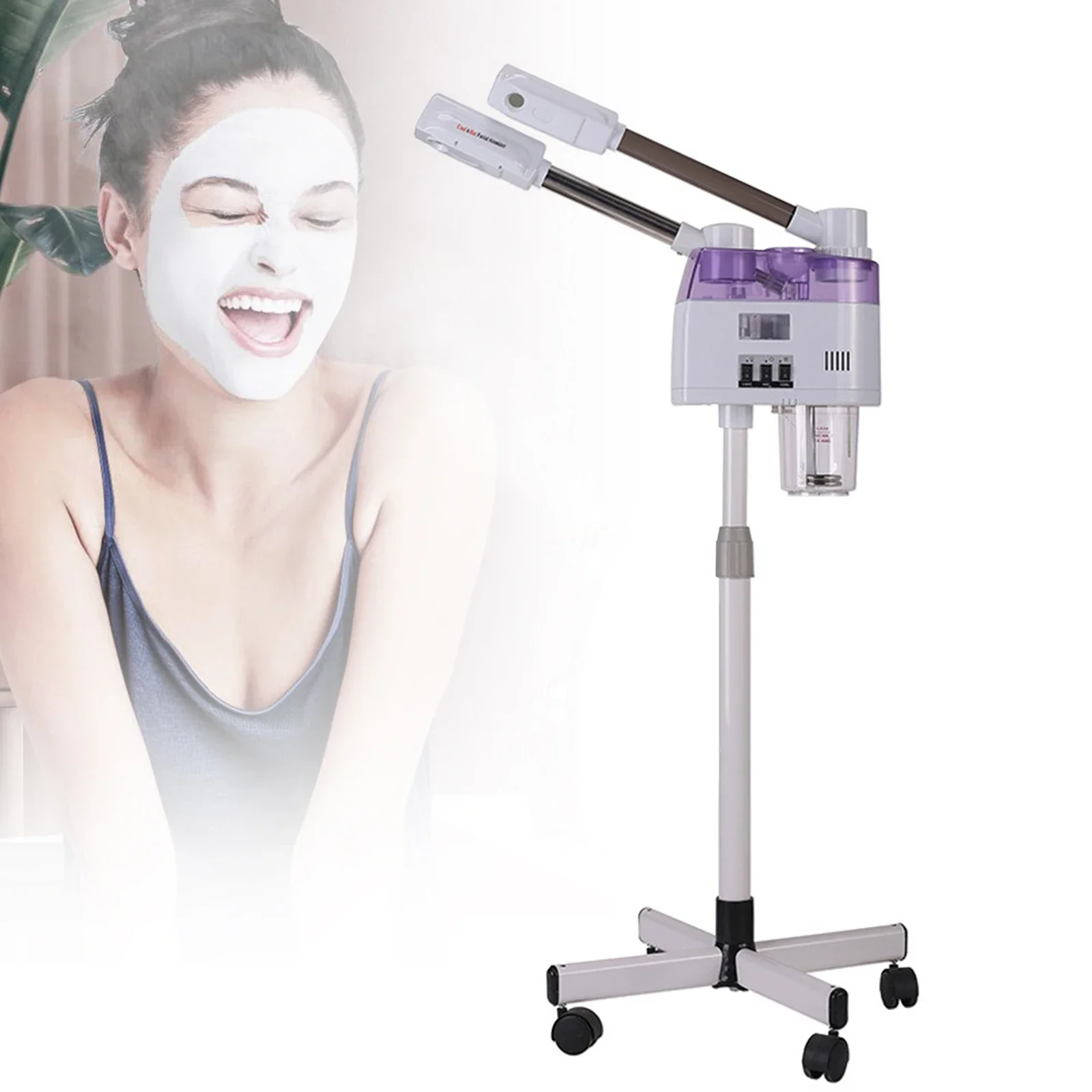

2IN1 Hot Cold Vapozone Vaporizer Ozone Facial Steamer Facial Sauna Steam Machine