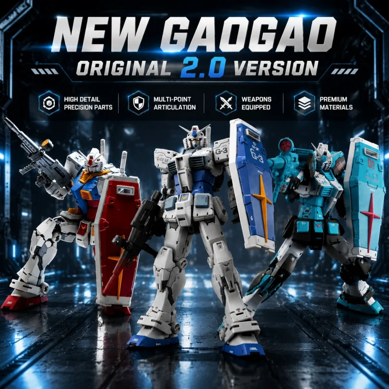 

Gao RG40 1/144 RG RX-78-2 2.0 Kit Anime Action Figure Assembly Toy Collectible Display Decoration Desktop Ornament Gift Model