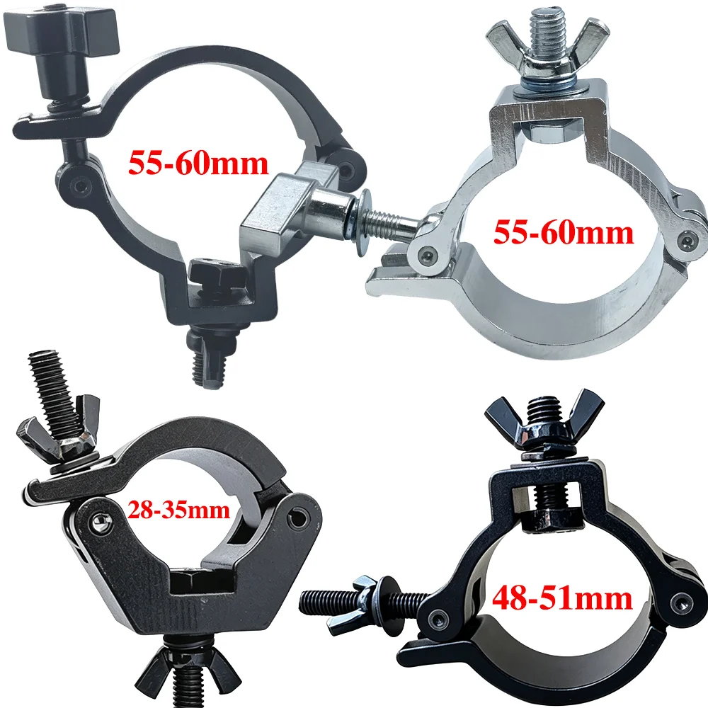 O-Clamp Aluminum Truss Clamp Mount OD 28/30/32/35/48/50/55/60mm Round Tube Semi Coupler Stage Clamps For Setup Lighting System