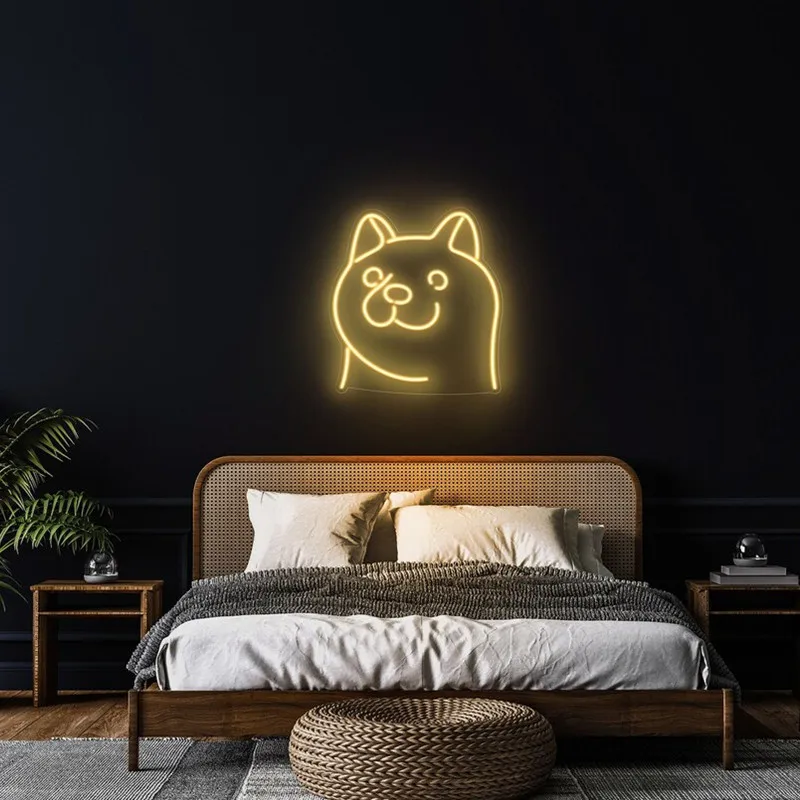 dog neon light com usb shiba inu neon sign presente para pet decoracao para casa 01