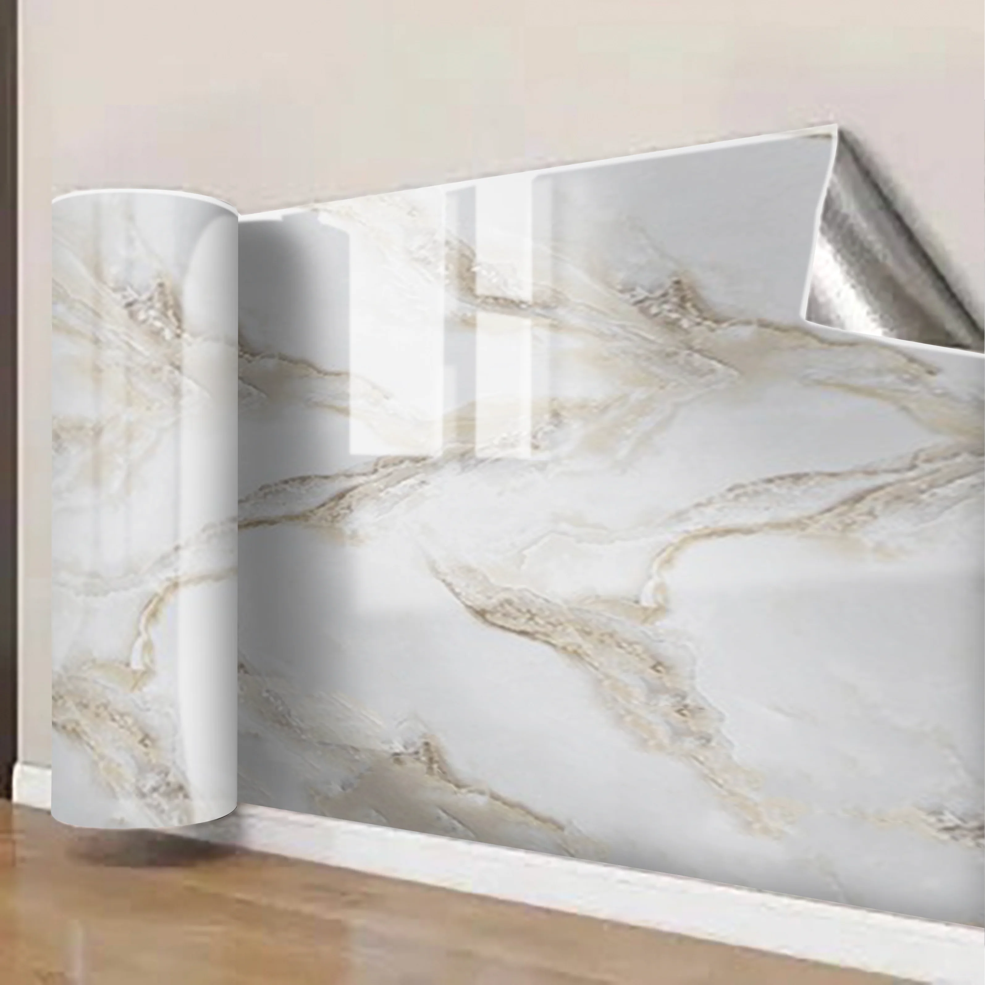 ملصقات حائط PVC ذاتية اللصق مقاومة للماء ومضادة للحشف لغرفة المعيشة وغرفة النوم