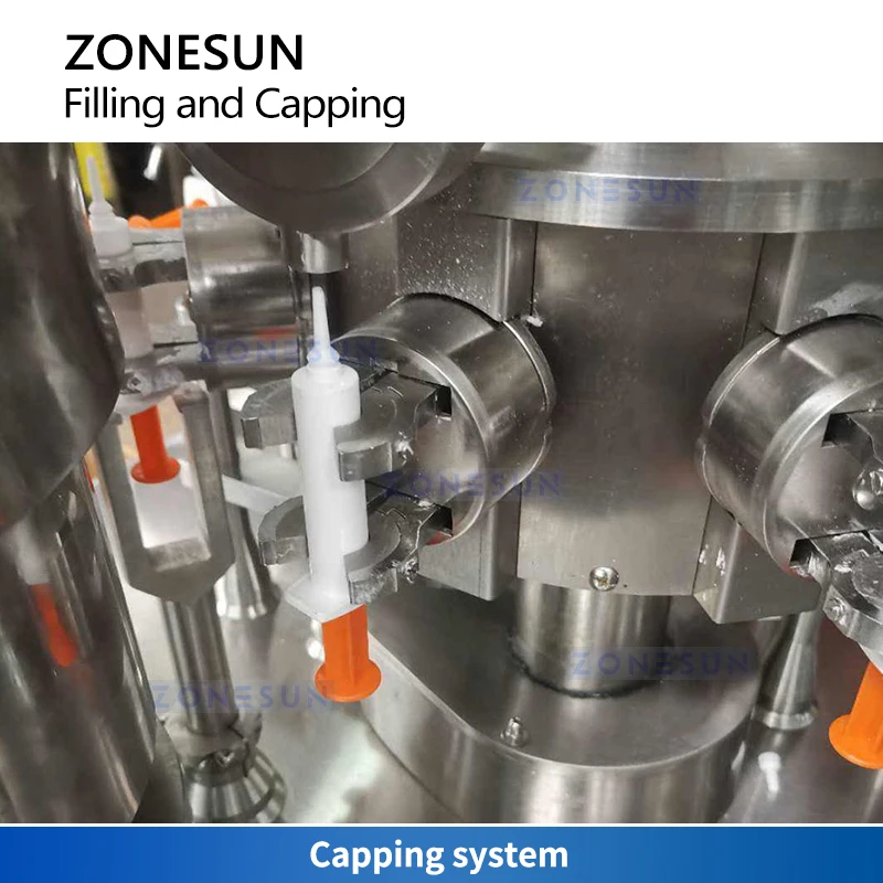Zonesun ZS-ZFC1 Macchina automatica per il riempimento e il tappo delle siringhe Macchina confezionatrice per siringhe precaricata Produzione di siringhe ad alta velocità