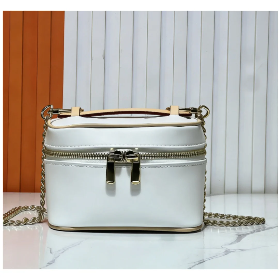 

New Size 14 x 10.2 x 8.5CM Women's Fashion Color Letter Print Double Zipper Opening And Closing Cosmetic Bag No Box