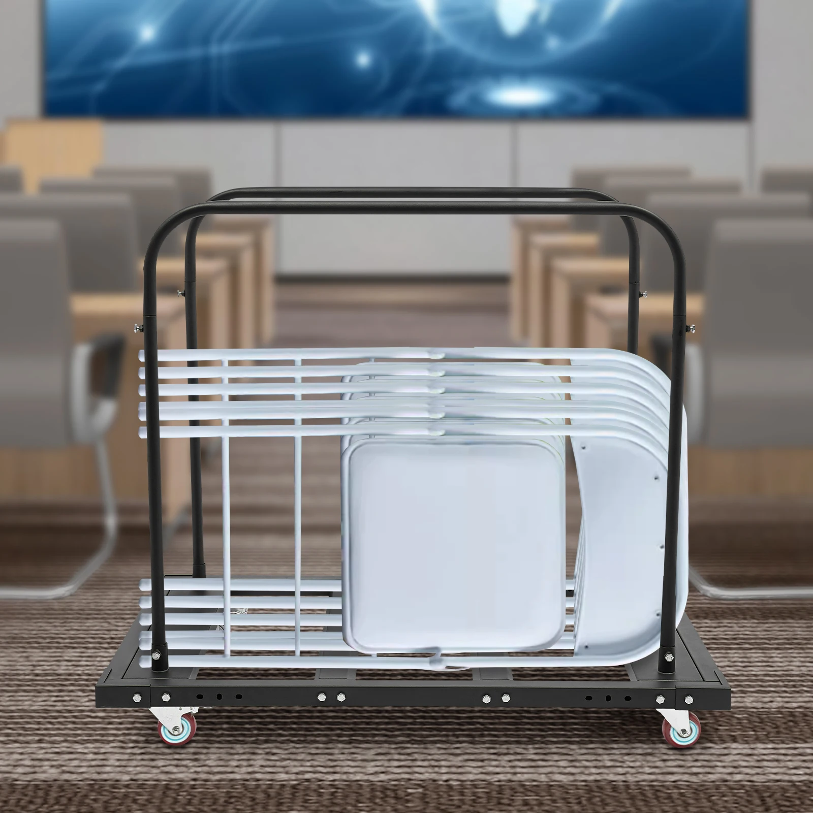 Carrinho de rolamento de grande capacidade, carrinho de mesa dobrável, carrinho de mesa dobrável, 1 * carrinho de mesa dobrável 1 * manual em inglês 4 * rodas