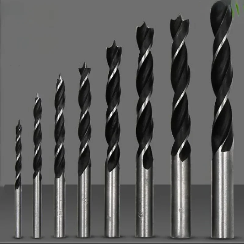 Ensemble de forets à bois 3MM-10MM, Kit de forets pour outils à bois, foret en spirale en acier à haute teneur en carbone, 8 pièces/ensemble