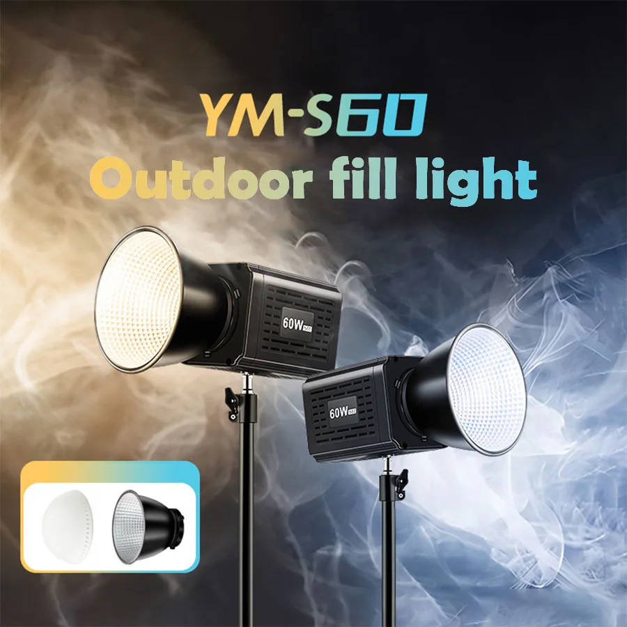 Outdoor COB Video Dimmer 3200-6500K Photography LED Light for Photo Studio Film Camera Shooting Livstreaming