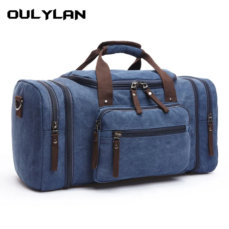 New Fashion Outdoor Travel Bag Men Portable Canvas Messenger Backpack Casual Large Capacity Shoulder Bag Luggage Storage Bag