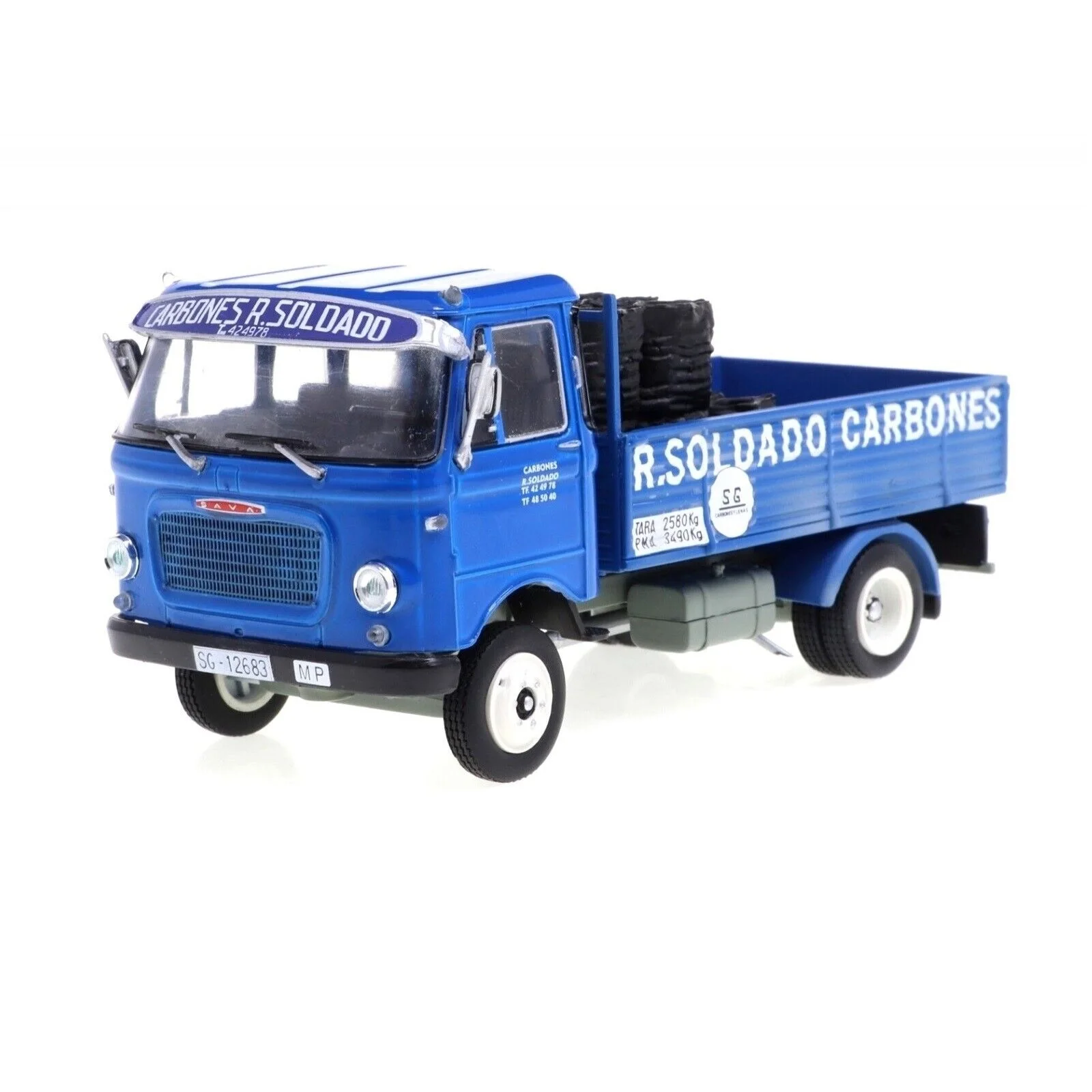 Salvat-Camion en carbone Sava SH 550, échelle 1:43, camion de collection moulé sous pression, bus espagnol gratuit, neuf dans son emballage blister d'origine, reproduction fidèle, 1967