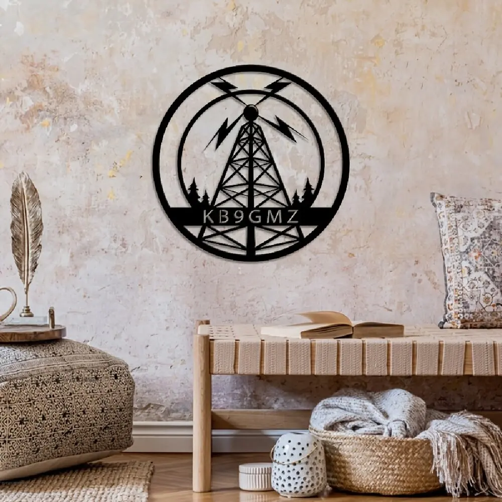 Custom Metal Wall Art Sign Decor with Name, Perfect for Ham Shack Wall Art Ornament/Radio Stations/Home/Rooms/Clubs/Bars Decor image 4